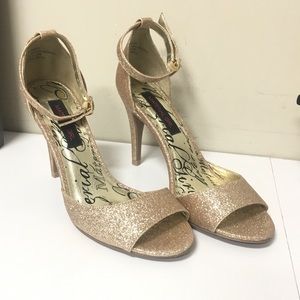 SOLD Gold Strappy Heels BRAND NEW NEVER WORN